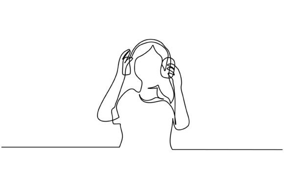 A Continuous Line Music Graphic for Creative Branding