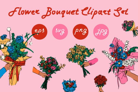 A Designer's Practical Review of the Flower Bouquet Clipart Set