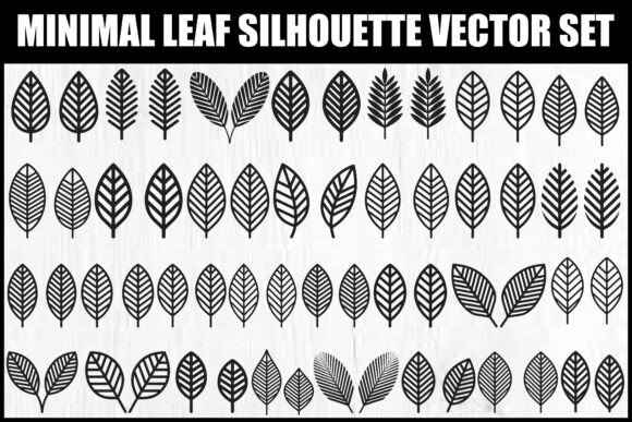 A Designer's Review of the Minimal Leaf Silhouette Vector Set