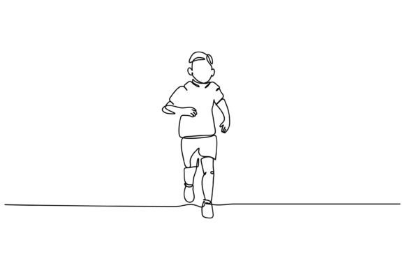 A Graphic Asset Review: The Continuous Line Boy Jogging