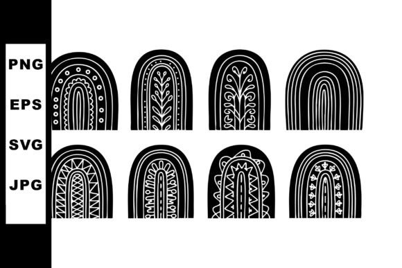 Abstract Black & White Hand Drawn Rain Graphics