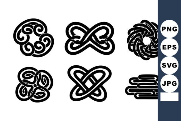 Celtic Knot Vector Line Art Set: Graphics & Illustrations for Handmade Brands