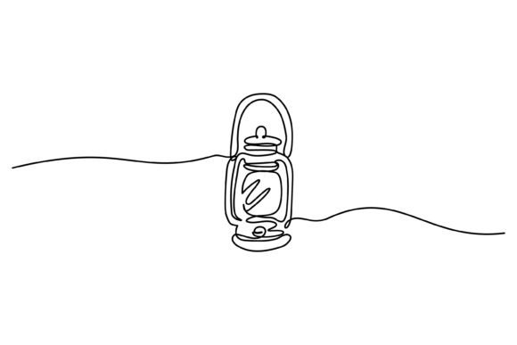 Evaluating a Petromax Lamp Line Illustration for Client Work