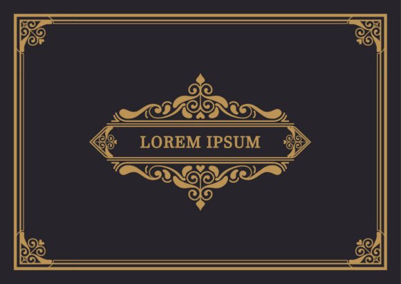 Luxury Vintage Ornamental Frame Graphics for Brand Elegance