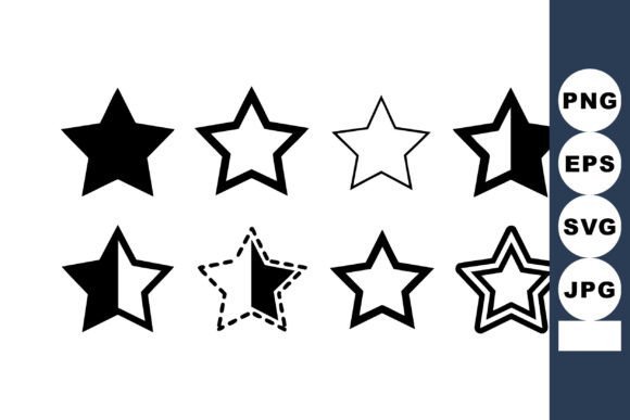 Star Icons Set: Graphics & Illustrations for Crafters