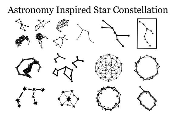Stars and Constellation Silhouette Graphics for Crafters